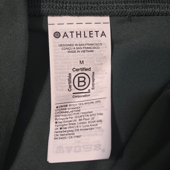 Athleta Salutation Stash High Rise 7/8 Leggings Pockets Green Size Medium NWT - Picture 6 of 8